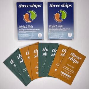 Set of 2 Three Ships Bright Tight Biodegradable Eye Mask Kit 8 Pieces total NEW!